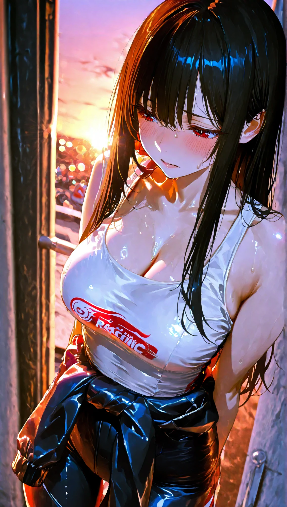 1female,41 years old,熟妇,mature,plumw,extremely large bosom ,Pornographic exposure, 独奏,(Background with:the rainforest,baseball stadium) She has short black hair,Someone was chasing him,seen from the front, hair straight, mostly cloudy sky,(((tmasterpiece),(Very detailed CG unity 8K wallpaper),best qualtiy,cinmatic lighting,detailed back ground,beatiful detailed eyes,Bright pupils,Redlip(Very fine and beautiful),(Beautiful and detailed eye description),ultra - detailed,tmasterpiece,)),facing at camera,A high resolution,ultra - detailed),Abs,revealing breasts,Bare genitalia, Bulge,legs are open,Raised sexy,Camel toes,Flushed complexion,Open-mouthed,frontage,baseball player,(Wearing:Baseball Shirts,nakeness,Bare genitalia,Bare breasts,mitts)