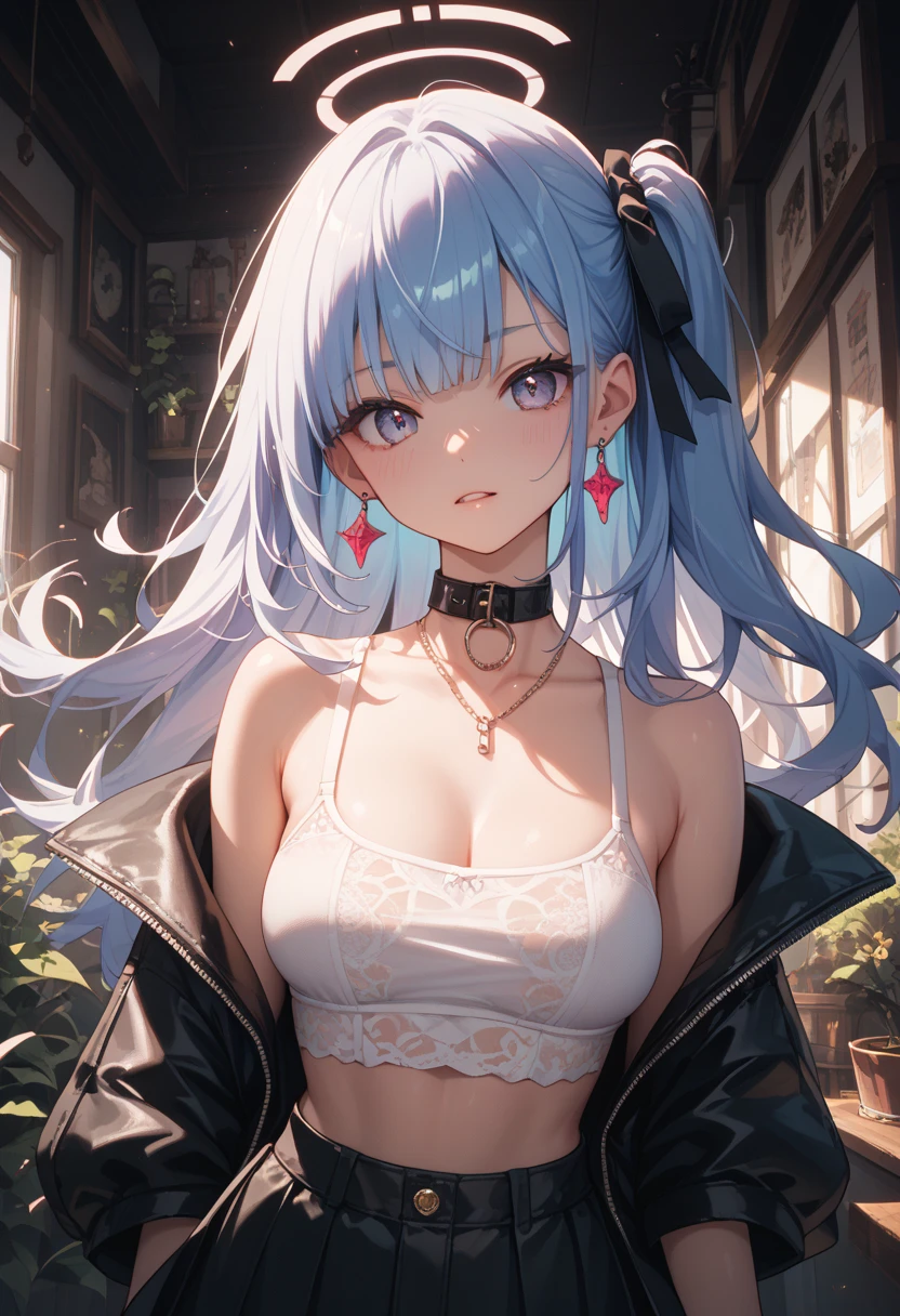 (((Perfect Breasts))), (((masterpiece))), (((best quality))), ((ultra-detailed)), ((pantyhose)), perfect body, (masterpiece), (best quality:1.4), (ultra high res:1.2), (sharp focus:1.3), detailed breasts, 1girl, 24 year old girl, Wear black trousers. Left Braid, Taking off my shirt, pantyhose, big breasts, perfect thighs, nice thighs, perfect breasts, big breasts,acheron-honkai,typhon, typhon_arknights, a photo of anime girl holding a controller up and her breasts are pushing up her shirt, solo, thighhighs, shorts, navel, cleavage, large breasts, shirt, looking at viewer, short shorts, denim, mole, multicolored hair, choker, blush, denim shorts, collarbone, midriff, black shirt, closed mouth, short sleeves, bangs, black choker, crop top, nipples,1girl, breasts, blue eyes, solo multicolored hair, red hair, black gloves, short hair, grey hair, hair ornament, bare shoulders, streaked hair,1girl, breasts, blue eyes, solo multicolored hair, red hair, black gloves, short hair, grey hair, hair ornament, bare shoulders, streaked hair, ,elegg, short hair, bangs, hair intakes, multicolored hair, hair over eyes, crop top, bare shoulders, long sleeves, suspenders, midriff, navel, short shorts, thigh strap, large breasts, gloves