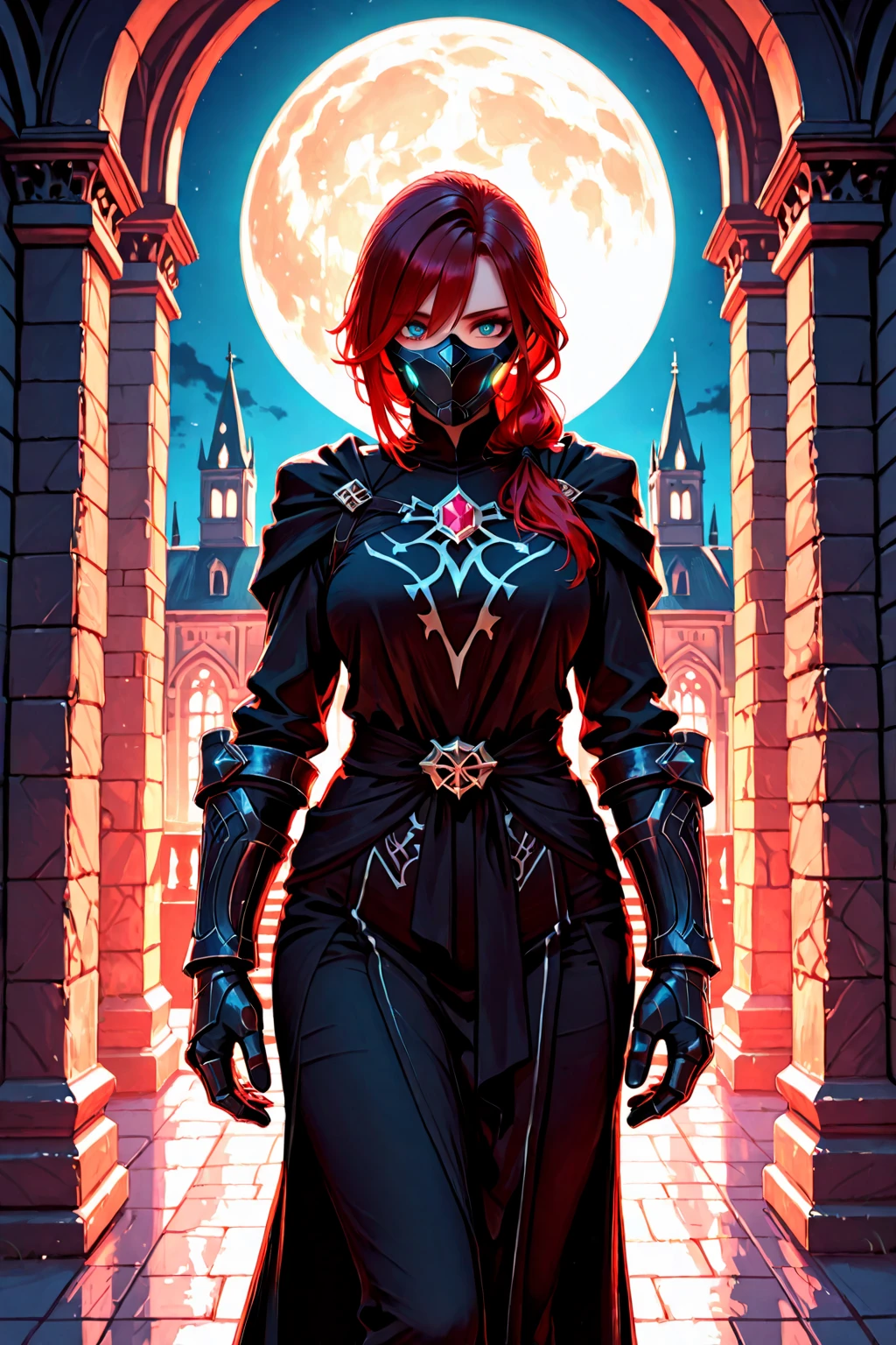 urban fantasy, niflheim civilization, polar, Sorceress, female adult (ukrainian) (vampire:1.5), (witch), mesomorphic body, ash skin, blue eyes, strawberry blonde short hair, oracle's robe, (masterpiece:1.2) (illustration:1.2) (best quality) (detailed) (intricate) (8k) (HDR) (wallpaper) (cinematic lighting) (sharp focus), intricate, elegant, highly detailed, digital painting, artstation, concept art, smooth, sharp focus, illustration