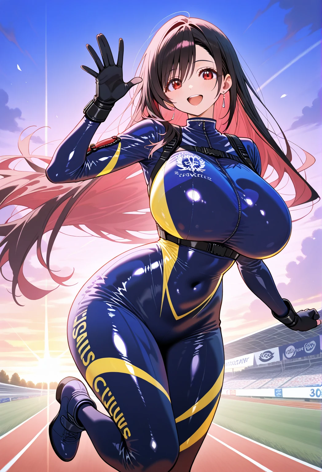 Huge busty many woman assemble,
colorful battle suits,
dance,festival,
amusement park,