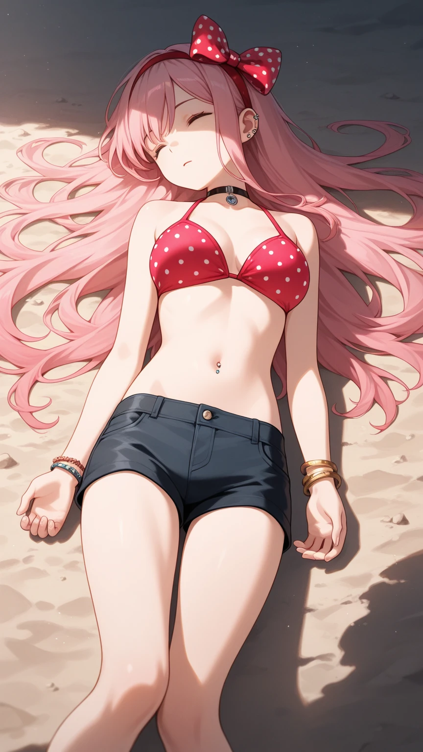 sexy girl, at the beach, pink bra, pink panties,  