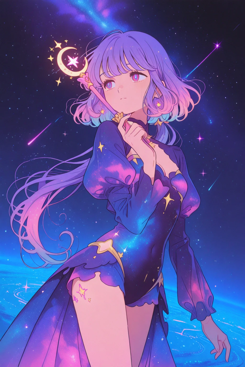 Naked anime girl standing on the roof looking at the night sky with stars, anime wallpaper 4k, Style anime 4 K, makoto shinkai cyril rolando, 4 k manga wallpaper, Anime wallpaper, Papier peint incroyable, shooting stars, 2 jambe, 2 bras, without underwear, topless, petite culotte, totalement nue