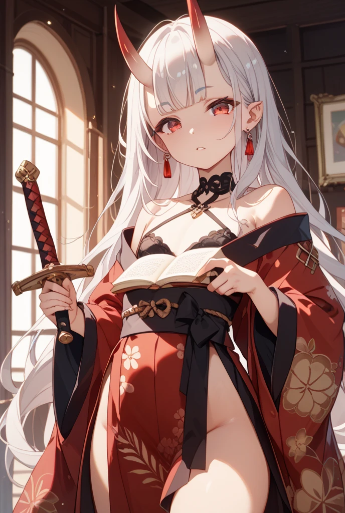 (masterpiece, best quality: 1.2), traditional Chinese ink painting, A cute 18 year old prostitute with gigantic breasts, sexy white lace , Oversized dress :1.5, Couch, Ultra-detailed face, Detailed eyes, Double eyelid, sfw , evil smile:1.4 ,emphasizing slender abs :1.3, holding a knife:1.5