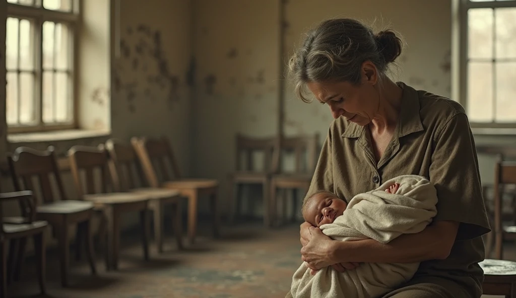 19th century lady beating her son, 4k, realistic, ultra-detailed