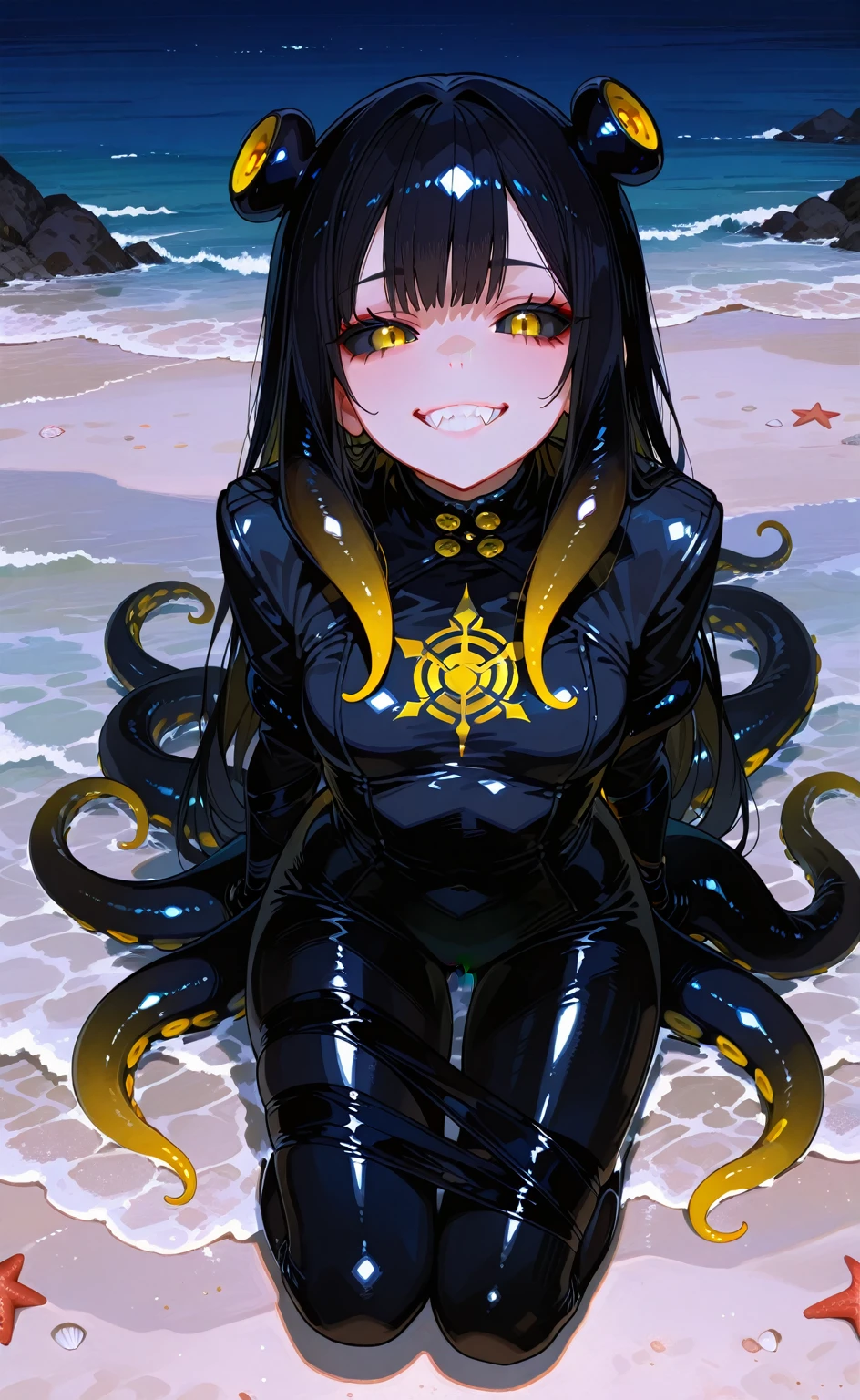 (extremely detailed 8k wallpaper), a medium shot photo of a faceless scary mermaid dressed in a batman Suit well illustrated mermaid, glowing intricate, high detail, dramatic, seaweeds in the background