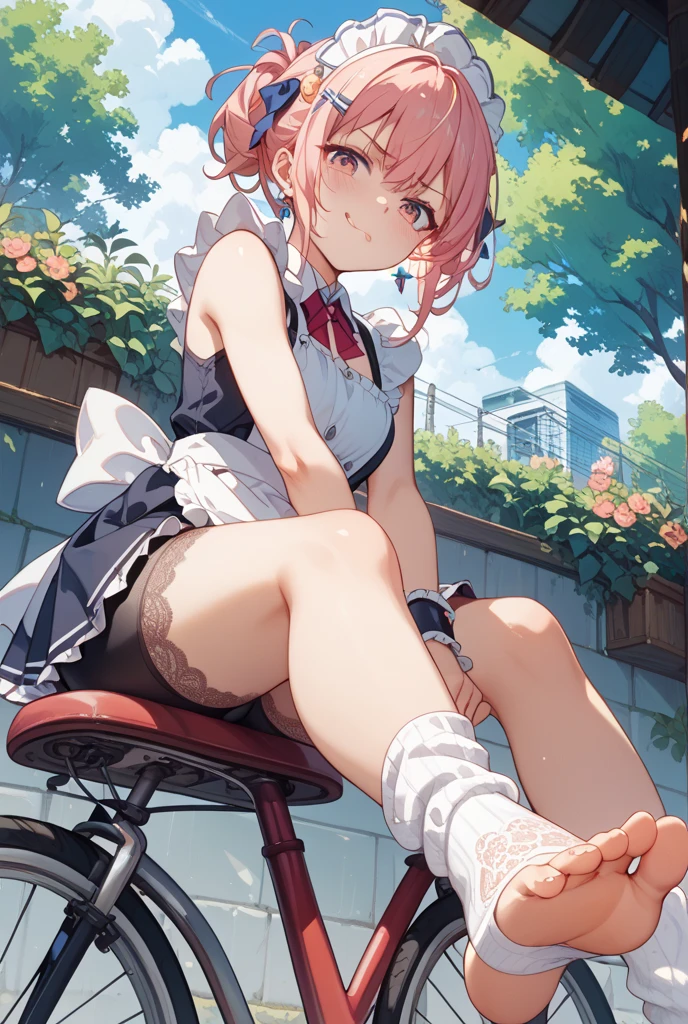 ( 4 diferent girls having sex),4 Girls with pink hair, long twintail hairstyle, ((small bushy eyebrows)), wearing gothic lolita clothing, lolicon , walking to school, flirty smile,, walking to school, bored look, bored face,, (sitting with legs open lifting her skirt to show her vagina wet with semen),1 boy having sex with the girls, scaried young boy, another girls looking happy
