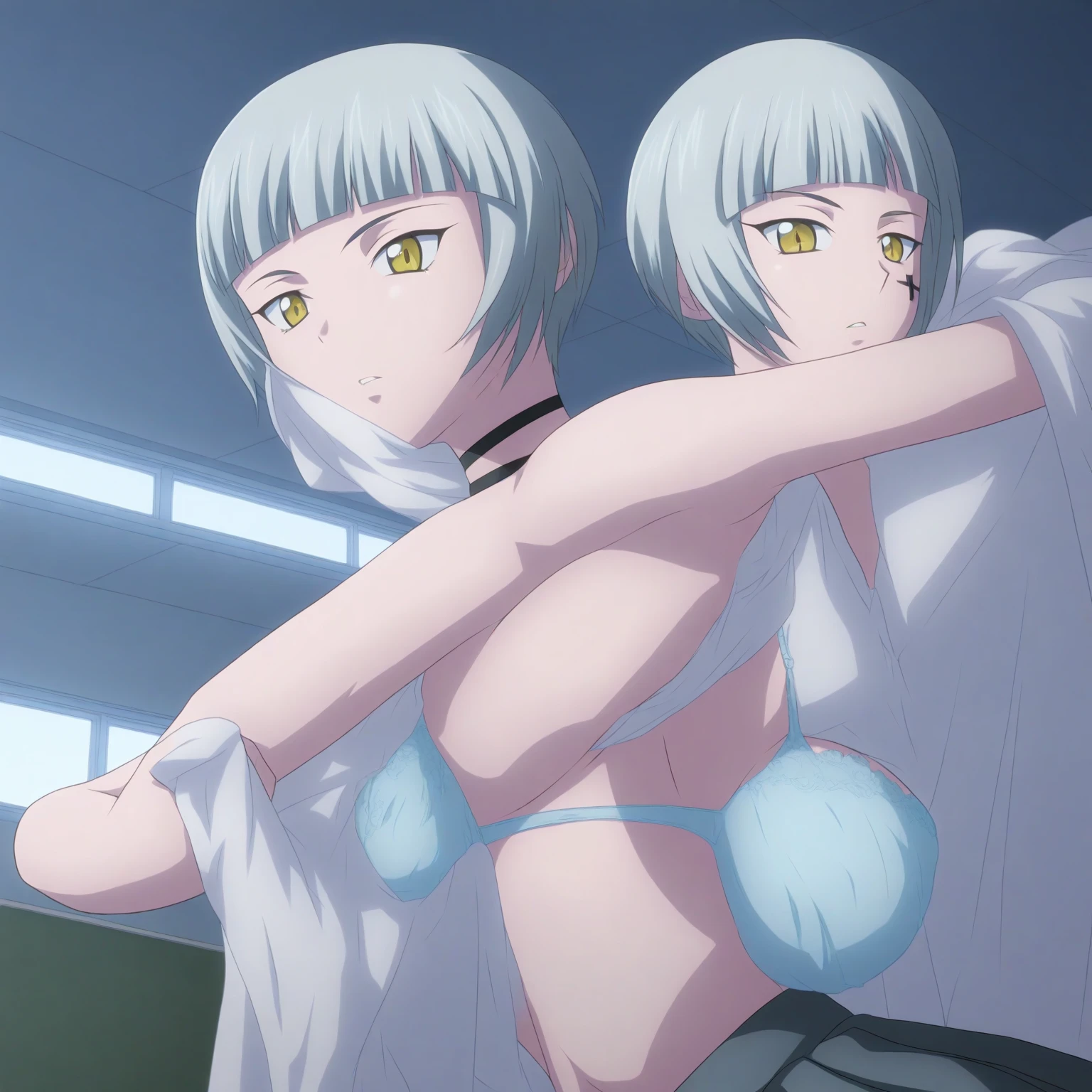 (best quality, masterpiece, ultra-detailed, illustration),(8K wallpaper),(beautiful detailed eyes), beautiful, amazing, sweat, BREAK 1girl, light blue hair,thin pubic hair, male pubic hair, hetero, penis, breasts, sex, nipples, uncensored, vaginal, completely nude, group sex, multiple boys,