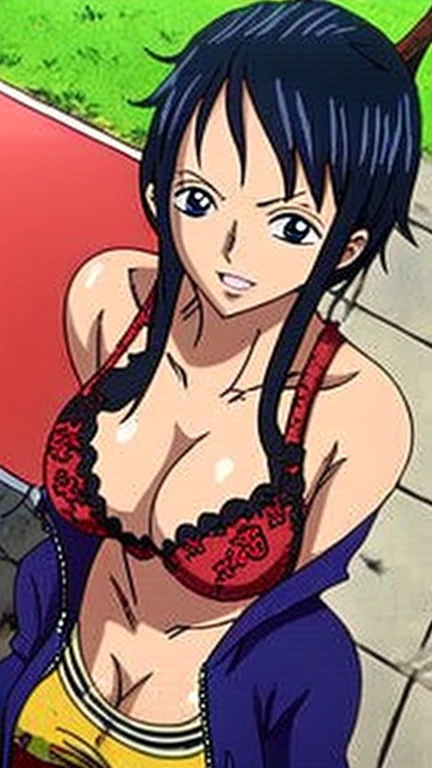Robin, piernas gruesas, ((brasier)) sexy, bikini, cute smile, Big breasts