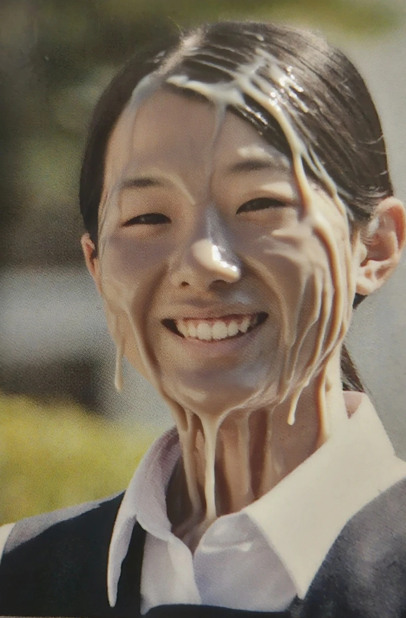 A stunning intricate full color portrait of a 37 years old japanese woman, wearing a sexy long high neck black dress, crowded street, spectators, having fun, epic character composition,by ilya kuvshinov, alessio albi, nina masic,sharp focus, natural lighting, subsurface scattering, f2, 35mm, film grain, portait, closeup, very detailed skin texture, (cum on face:1.4), <lora:facial_cumsluts:1.4>