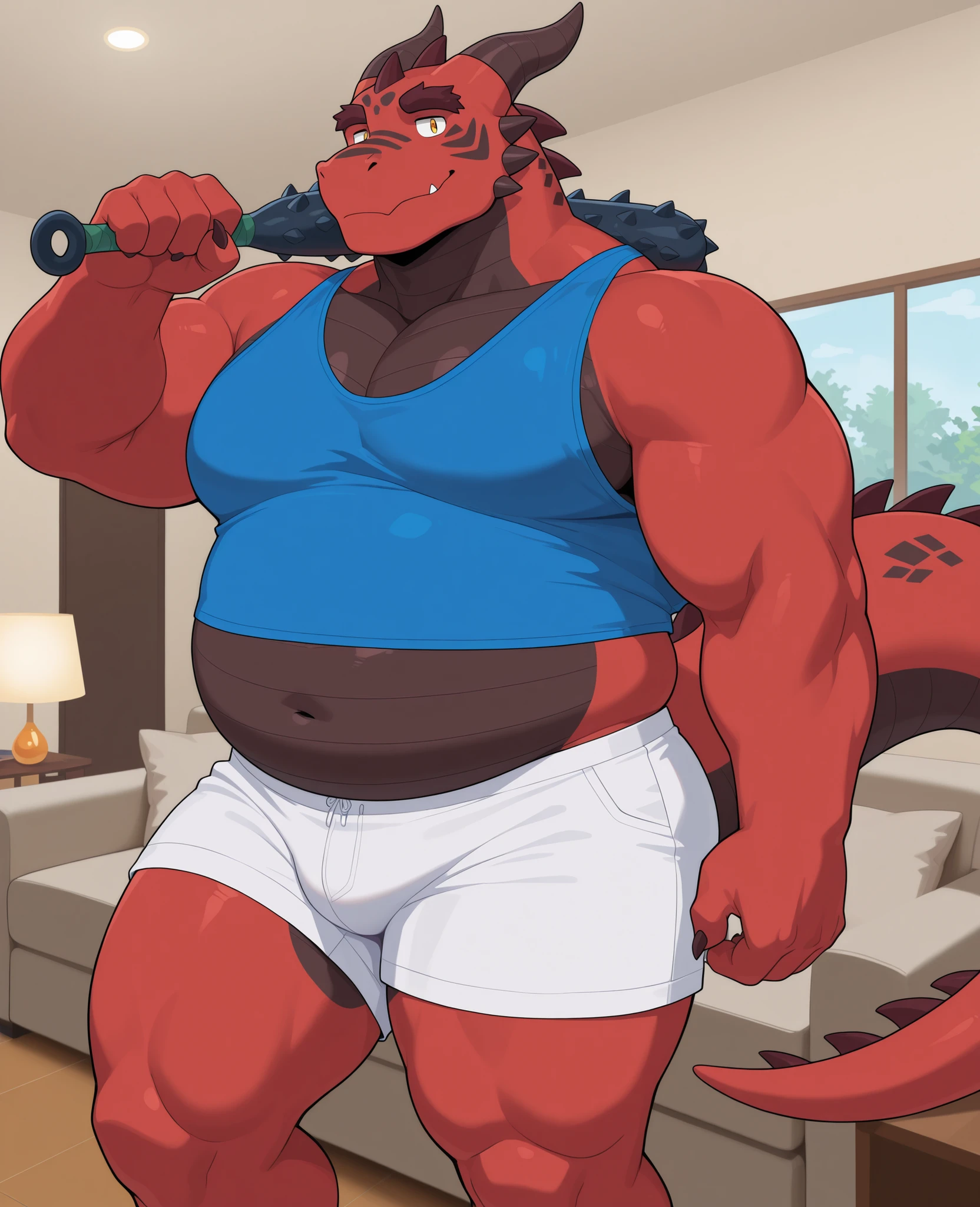 uploaded on e621.net, (best quality, masterpiece, highres, HD, 16k, textured skin)+, (ultra realism shading, photorealistic)+++, anthro, (dragon)+, (light brown skin)++, (beige pectorial muscles, beige abs)++, big muscles, beefy, male focus, male, gay, handsome, (male solo)++, bathroom, standing, showering, (wearing a jockstrap)++, (big bulge)++, tall, detailed eyes, yellow eyes, looking pleasured, sweaty, oily body, (correct anatomy)+, (high detail, 3D rendering, shading)+, creating a sense of (sexual tension)+, (art by kaynine, chunie, darkgem, ffffolder, zex, sigma x)+
