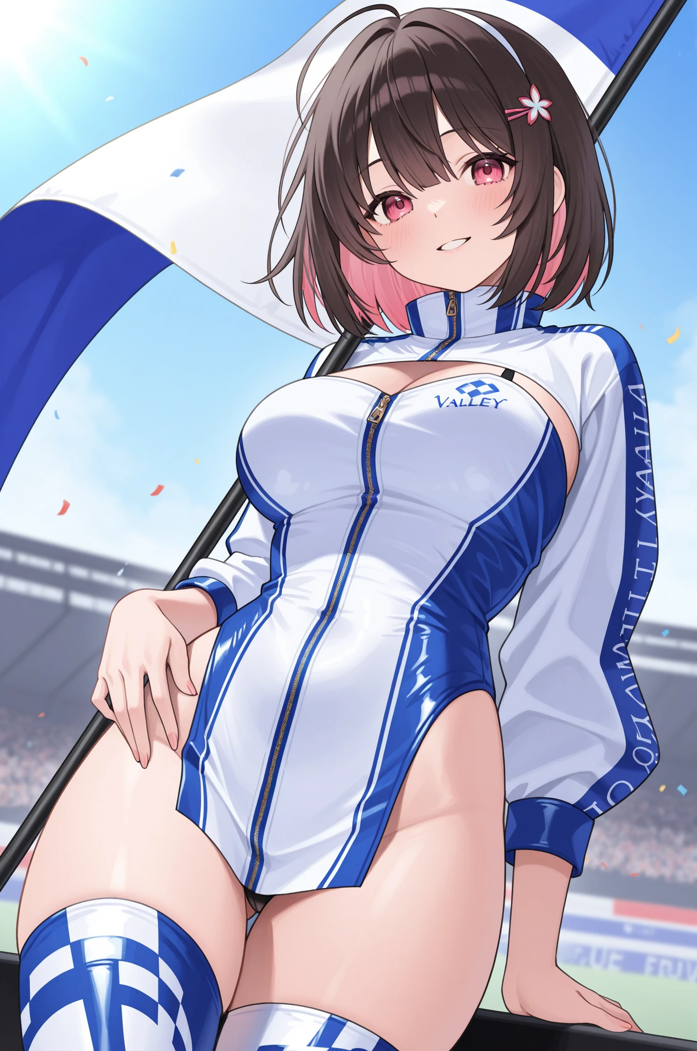 (((1woman))),(((solo woman))), Photo of a malay female with saggy breasts, (((keeping the goal))) in the middle of(soccer field), 20yo,petite, skinny, slender body, short body, tanned skin, dimples, light, detailed face, embarrassed face, ((looking sad)), ((crying)), (scream), (tears), ((hands raised up)), ((hands in front)),tiny breasts, small breasts, natural breasts, Acup, (((hijab))),(((glasses))), (((sorella underwear))), (nude), (((sorella bra))), (((sorella panties))), (((goalkeeper gloves))), (sweat)