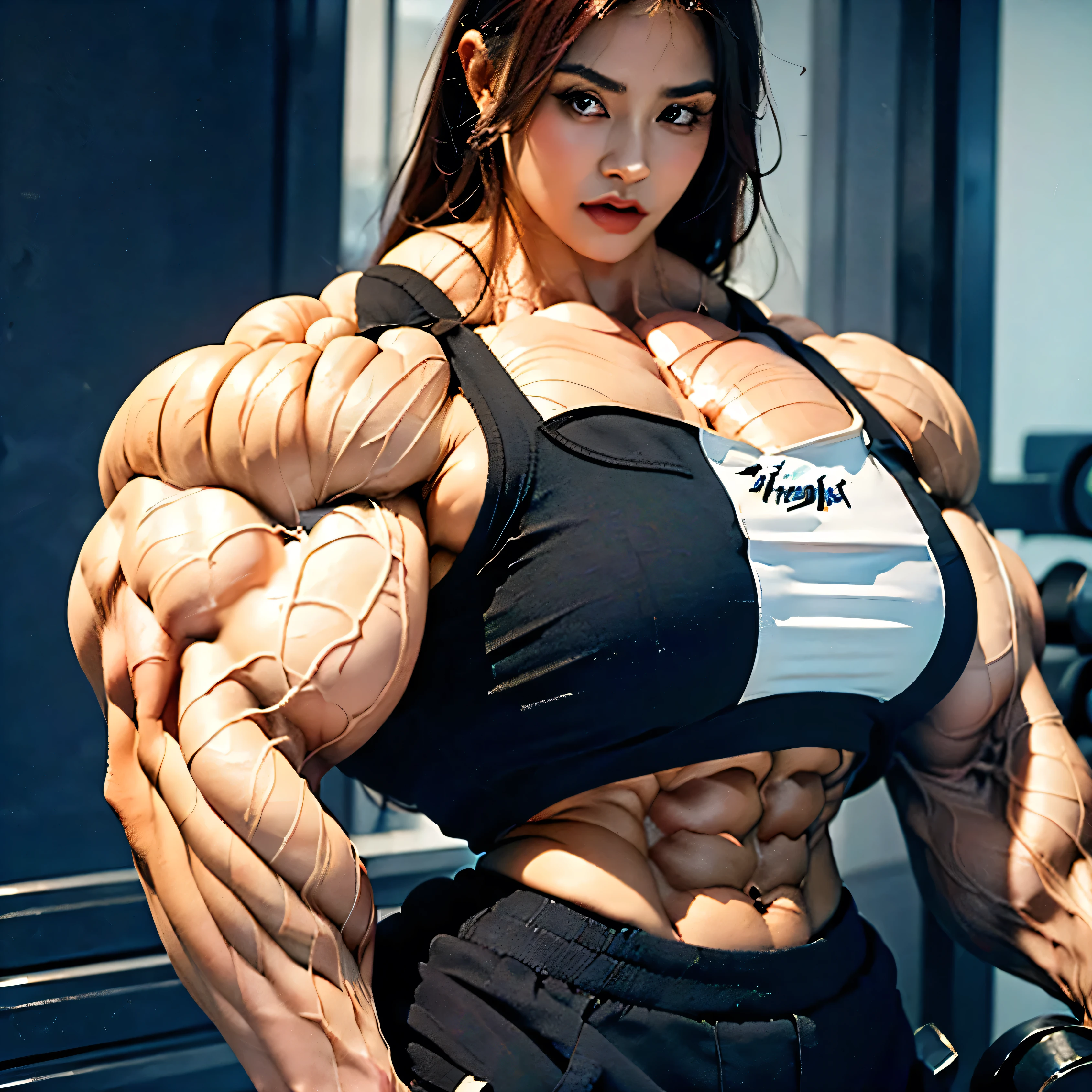 (8k, RAW photo, photorealistic:1.25), (giant strapon:1.25), ((((1 girl)))), (1 super muscular tranny bodybuilder:1.25), (bulging veins:1.25), (huge biceps:1.25), (extreme muscular exposure:1.25), (dominatrix in full black latex:1.5), (super muscular professional bodybuilder:1.5), (huge muscular arms:1.5), ultra-detailed photo quality realistic image, solo female, realistic image, high detail, photo quality, best quality, ultra-detailed, masterpiece, finely detail, realistic skin texture, 85 mm art lens, f 1.2, sharp focus,
