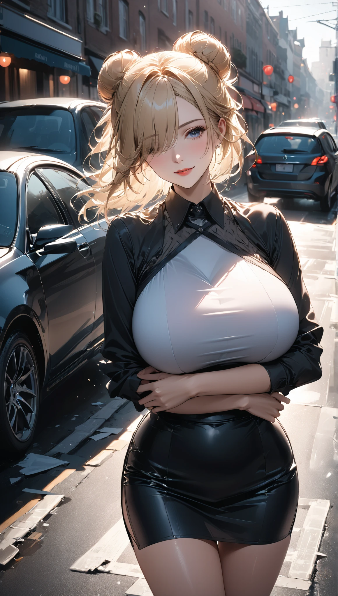 masterpiece, Highest quality,  Unreal Engine,  Super Resolution,  Very detailed, Complex, colorful, Clear images, Sharp focus, Digital Blending, 

Beautiful woman, fubuki,  fubuki\(One Punch Man\), alone, Tight shirt, Tight Skirt, Perfect Eyes, Perfect Face, Ultra detailed hair, Ultra detailed face, Very detailedな唇, Large Breasts, Vivid expression, Healthy Body, Beautifully detailed sweat glands, Smooth skin texture, Carefully drawn, 

(humidity:1.5), (Attractive face:1.2), (Beautiful Skin), Oily skin, Tight waist, (Big Breasts), (Puffy nipples), (Sticky with sweat), Dynamic pose, 

In the world of One Punch Man, Outdoor, wasteland, (Captivating look:1.2), View your audience, Cowboy Shot, 