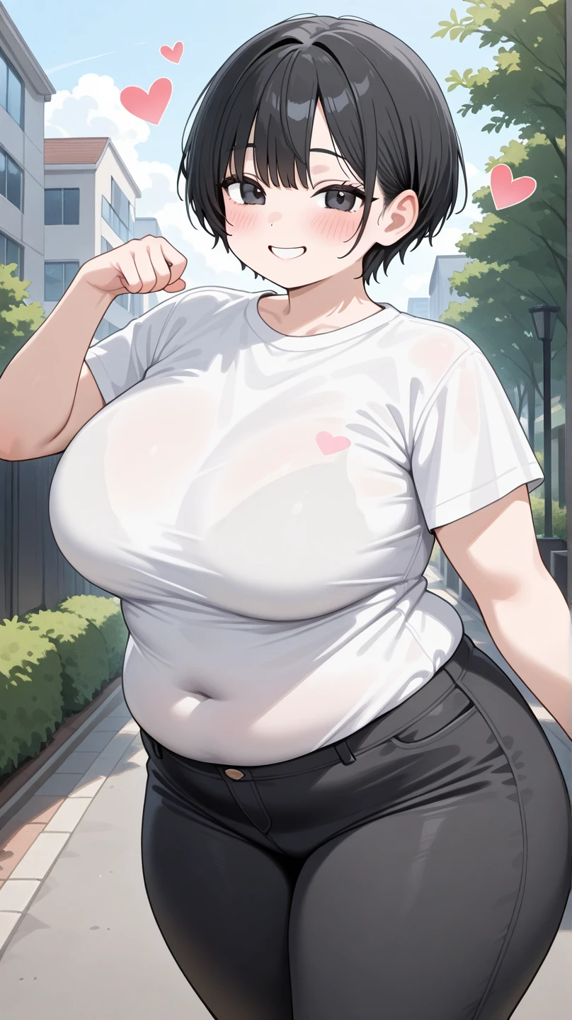 beautiful, chubby, (very short hair),pudgy face, (naughty) (high school students),((young)), (androgynous), (boyish), (handsome), (thick), overweight, (beefy), (nipples), (cute), (belly button), (Chubby body), big belly, (Sweaty body), (Smelly body), (Developed breasts like a woman's)