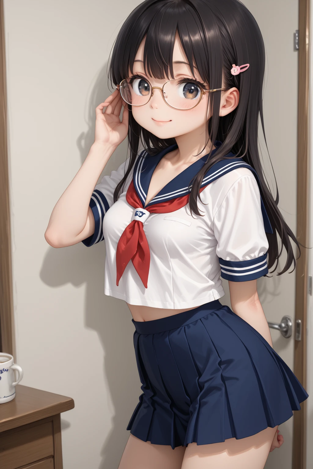 ((top-quality))、((masterpiece))、girl with、Formal-up、a blond、Blue eyes、gals、beautiful detailed eyes and face、pretty skin、Realistic、a very cute、18year old、School swim wear(Dark blue color、Simple design、Matte texture、Wrinkle、Wet、Polyester material、shadings、)Wet body、Anime Face、Beautie、Facing the front、big eye(Beautiful fece、Anime Face、Clear eyes、Fine details、beautidful eyes)Well-formed face(Beautiful nasal muscles、Perplexed、sharp mouth)full of sweat、sodden、Wet feeling、Background with(sunny sky、takeout)、8K picture quality、perfectly proportions、A slender、red blush、female focus on, hair adornments,length hair, Look at viewers,pissing、お漏らし、pee、getting wet