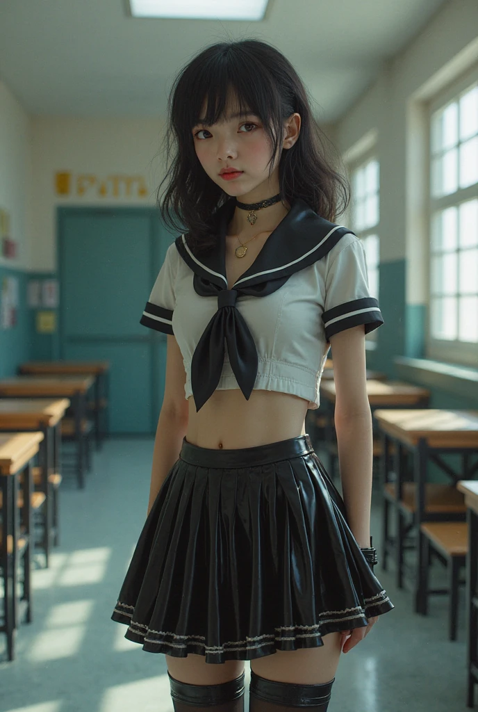 The highest quality shooting 、White lace panties 、(((Two Women)))、 Thin rope、Tying up the body 、(((Bound arms))), (((Bound chest and legs))),(((arms behind back)))
、(((Black collar))) 、 Skirt Roll Up 、 Two Women、White School Uniform、(((audience))) 、a sailor suit 、Dark blue pleated skirt 、Medium length pleated skirt 、student clothes 、 Collar with a leash 、Cowboy Shot 、is crying 、Portraits are prohibited 、blushed face 、nightclubs 、disco 、dance 、 poneyTail 、(((audience))) 、 A dark-haired 、Low angle full body photo 、Sad look、 Black hair, shining beautiful skin , Sweat, collar and chain accessories, beautiful black pupil and hair, Detailed expression , beautidful eyes
