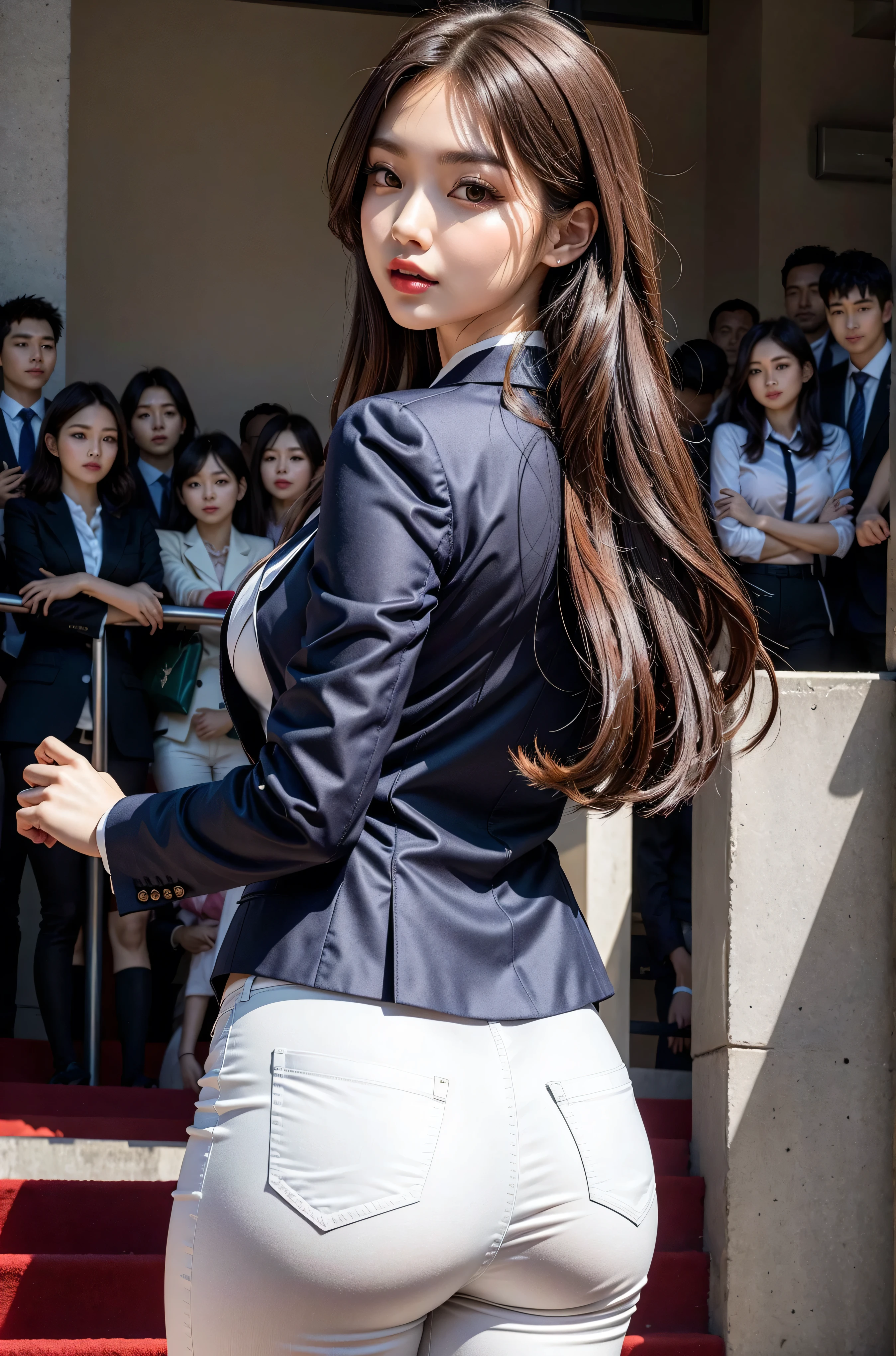 ulzzang-6500-v1.1, (raw photo:1.2), (photorealistic:1.4), beautiful detailed girl, very detailed eyes and face, beautiful detailed eyes, ridiculous, incredibly ridiculous, huge file size, super detailed, high resolution, very detailed, best quality, masterpiece, kemomimi, ((flight attendant outfit)), illustration, very detailed, CG, unified, 8k wallpaper, amazing, fine details , masterpiece, best quality, very detailed CG uniform 8k wallpaper, light on face, cinematic lighting, 1girl, 16 years old, (without panties)), (with glasses), ((dynamic pose))), (camel toe), (half), (pantyhose), (knee-bending and holding legs))