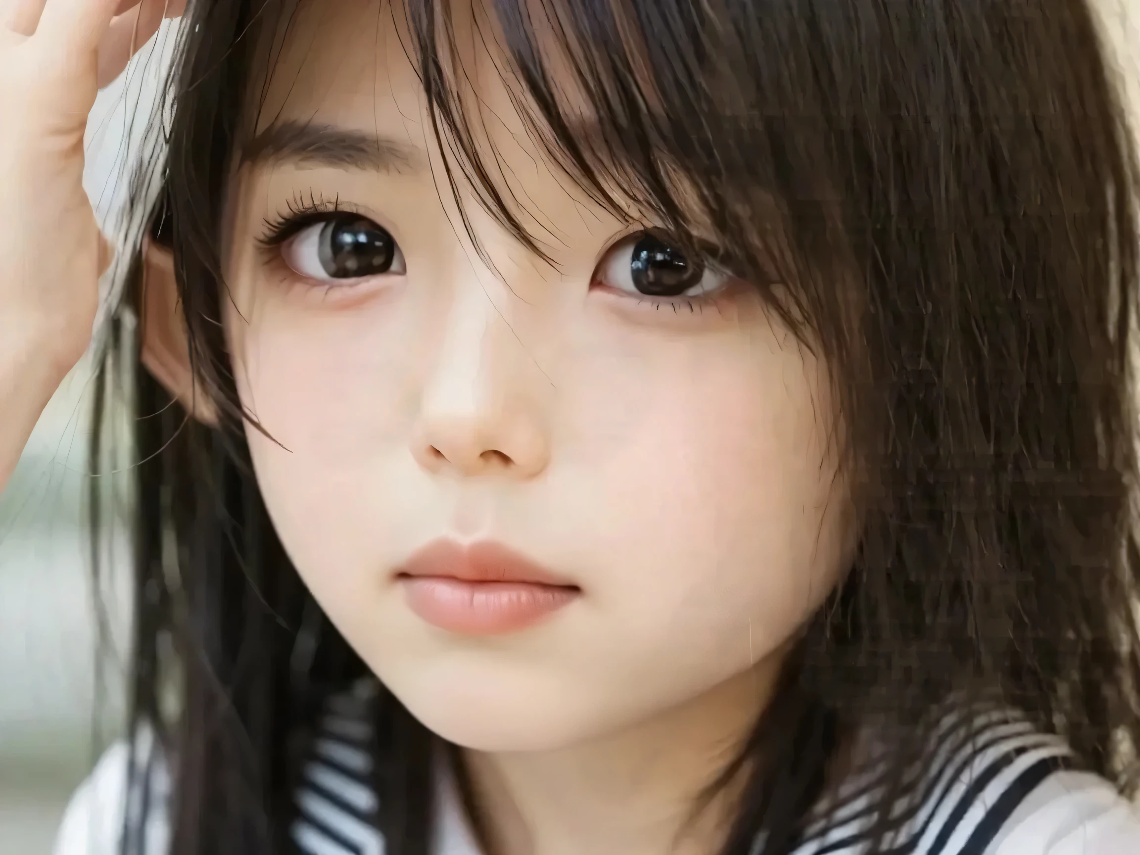 HD8K，11 year old girl from China，inside a luxury Villa，Princess dress，Delicate skin、Delicate texture，Cute shy black eyes，close-up all over the body，Ultimate detail，Luxurious dining table，Delicate portrayal。