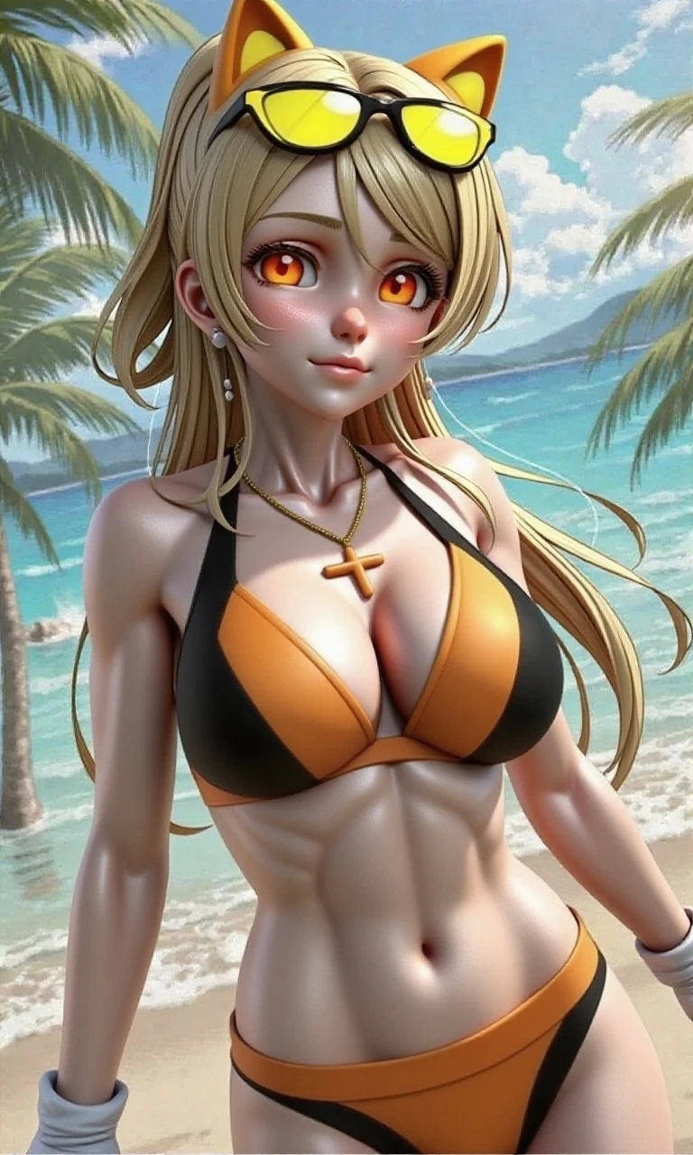 orange skin, girl