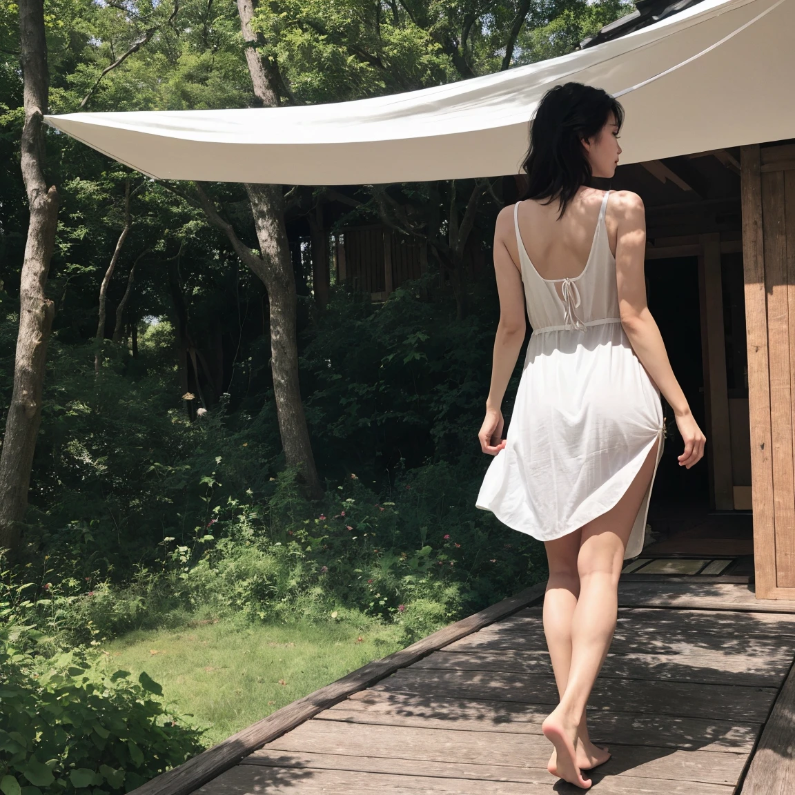 <lora:dashataran:0.9>dashataran, a woman wearing maxi dress, countryside, (god rays:0.5)