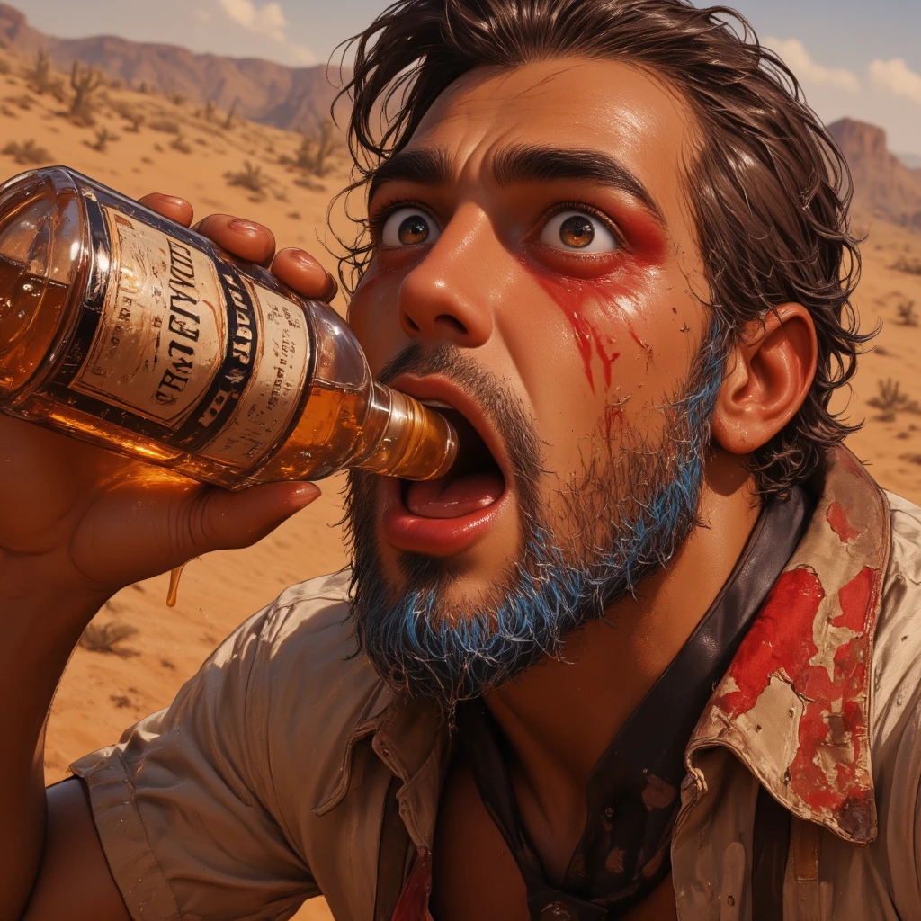 there is a man wearing a hat and holding a glass of beer, drinking whiskey, drinking a glass of whiskey, with a drink, portrait of an alcoholic, holding a drink, glass with rum, holding a glass of whiskey, Jesse McCree, Cowboy Shot, drinking beer, drinking alcohol, drinking a beer, whiskey,