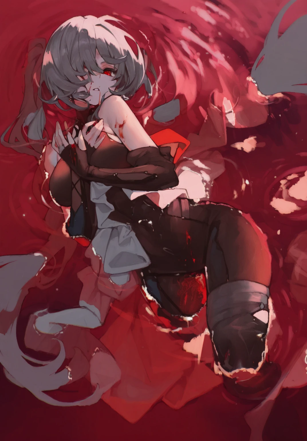 cadaver, Covered in blood,Apathy, Fall to the floor