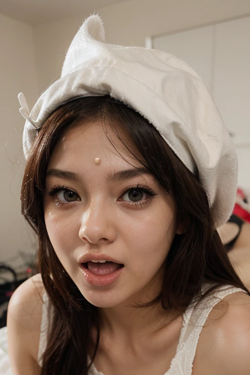 Cum covered Asian wife and  mistress deepthroating penis, top less, 2 girls, licking cum from breasts,  fucking, happy ending , sharing , ejaculated on face, cum on face, facial, facial iced, full breasts visible, ejaculated, cum dribbling down chin, cum on breasts, small breasts, cumshot, cum in mouth,  cum squirting out of penis, cum shooting on to her