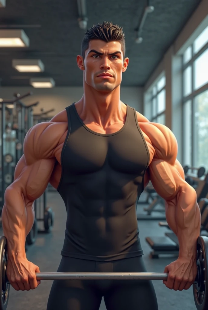 Cristiano ronaldo doing cable cross over workout
2d animation