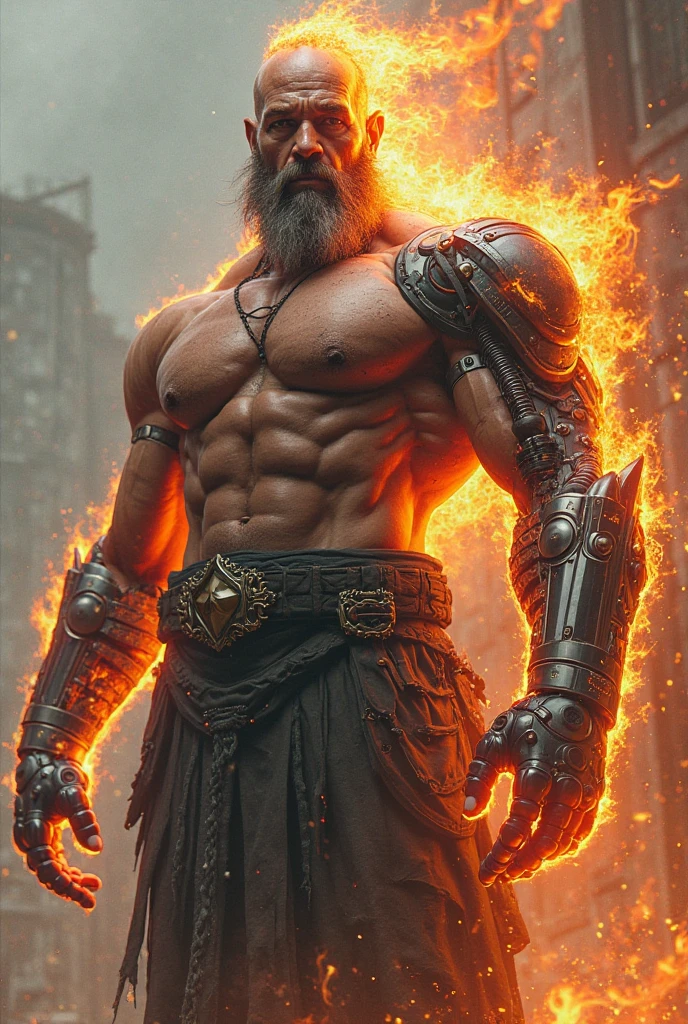 a close up of a man with tattoos and a beard, greybeard, human male , with glowing runes on the body, male god svarog portrait, norse god, covered in runes, fit male , concept art of god, muscular , old god, skinny male fantasy alchemist, detailed full body concept, muscular character, super sayain rage.