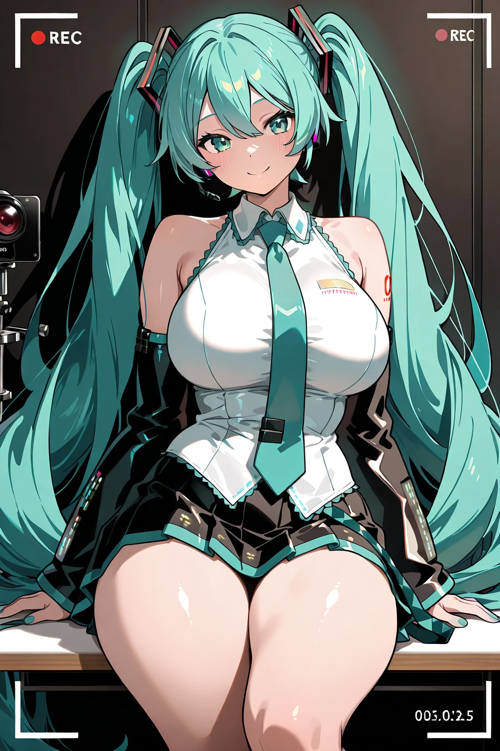 (1 Girl),(high quality), (High resolution), (Very detailed), (8k),(Demolition paperback correct)、Urusei Yatsura、Ram-chan、((Sexy Lingerie))、Wearing a blazer、((Focus on the whole body))、Nipple Shape、((Black knee-high stockings))、Hair messed up by the strong wind、Neutral White Lighting,Sexy pose、