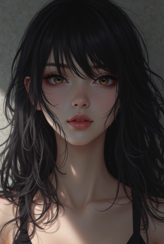 a close up of a woman in a black dress posing for a picture, realistic. cheng yi, ilya kuvshinov with long hair, stunning anime face portrait, inspired by Yanjun Cheng, photorealistic anime, beautiful anime portrait, photorealistic anime girl render, artwork in the style of guweiz, by Yanjun Cheng, hyper realistic anime