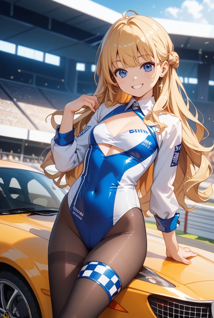 (masterpiece:1.2, Highest quality), (Realistic, photoRealistic:1.4), Beautiful illustrations, (Natural Side Lighting, Cinema Lighting), avert your eyes, (Cowboy Shot), 2 women, Grid Girls, 40 years old, (((Mature Woman))), (Beautiful anime faces), Japanese, Perfect Face, Perfect Anatomy, Symmetrical cute face, Glowing Skin, Blunt bangs, (Intense glowing purple eyes:1.3), ((Blonde)), Beautiful Hair, Beautiful Face, Beautiful clavicle, Beautiful body, Beautiful breasts, Beautiful thighs, Beautiful legs, Beautiful fingers, (Perfect Face, Perfect Anatomy), (Two legs, Five Fingers), ((Grid Girls, Racing Suits, Race Queen Costume:1.3. Purple and black bodysuit with sponsor logos:1.3, Shiny arm covers:1.3, Shiny knee-high boots:1.3)), (Beautiful views), Written boundary depth,((Tall Woman), (Slim figure), (small breasts directed upwards)), (masterpiece:1.4), (Highest quality:1.4), Realistic, 1 girl, (Pull your arms back, Leaning forward), (masterpiece, Premium Quality: 1.2), ((A face that is frightened)), ((Spread your legs, Spread your legs)), ((Chain around neck)), Spread your legs, M-shaped Spread your legs, Spread your legs, Spread your legs, ((Open your thighs)), masterpiece, Highest quality, Ultra-precision, really beautiful, Highest quality, High resolution,Anatomically correct hand, From belowの眺め, (Silicone Skin), ((Highest quality)), ((masterpiece)), (detailed:1.4), 3d, Perfect Anatomy, detailedな筋肉のリアルなmasterpieceを持つカメラを見ている美しいサイバネティックガール, Beautiful cyberpunk woman image,High resolution (High Dynamic Range),Ray Tracing,NVIDIA,Super Resolution,Unreal 5,Scattered beneath the surface,PBR Texturing,Post-processing,Anisotropic Filtering,Depth of written boundary,Maximum clarity and sharpness,Multilayer Texture,Albedo and Specular Maps,Surface Shading,Accurate simulation of light-matter interactions,Perfect Proportions,Octane Rendering,Two-tone lighting,wide aperture,Low ISO,White balance,Three-part method,8K RAW, Stretch your toes, Gold Parts, fringe, Short-haired, Back view, coastal,(A faint smile),(Background is Moon:1.1)(From below),(squat:1.3),(Spread your legs:1.3),(Show your crotch:1.3),masterpiece,8k,Silicone Skin,