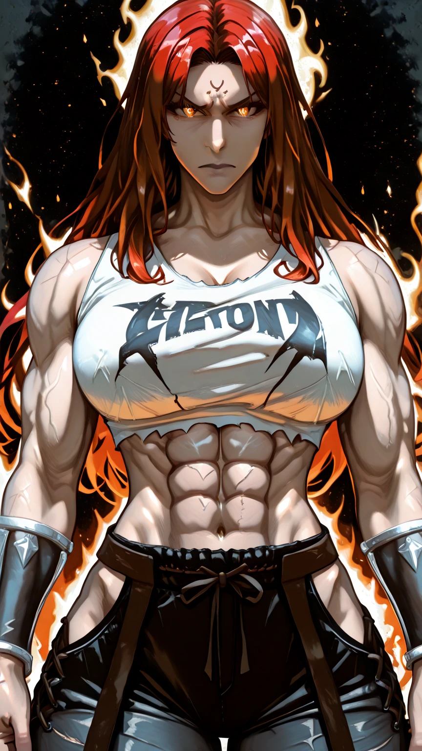 wilnas, granblue fantasy, (masterpiece:1.5), (best quality:1.5), (high quality:1.5), (solo:1.27), (muscular male:1.27), (bara:1.27), satisfaction, happy, pleasure, (dynamic angle:1.21),(dynamic hair:1.27),(detailed pupils:1.21),looking at viewer, (dynamic pose:1.15), (beautiful detailed hands:1.21), illustration, (cinematic light:1.15), ultra detailed, (disheveled hair:1.34), (big bulge:1.2), (large pectorals:1.3), pectoral cleavage, sidepec, (abs:1.3), (thighs:1.3), (bulky:1.2), novel_illustration, anime_screencap, (valentine:1.4), (apron:1.3), cooking flaming, chocolate, (see-through, micro lingerie:1.5), flaming sword, explosion, male focus, fire, fiery wings, fiery hair, flame, pyrokinesis, breathing fire,