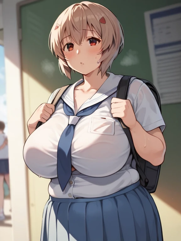 ((Highest quality)), ((masterpiece)), (detailed),
((huge breasts))
((Very thick thighs))
((Very fleshy young woman))
(Tall)
(cleavage)
(Short Blonde side ponytail hair)
Blue eyes
Standing
(((Shoot from front)))
(((photograph the whole body)))
(Japanese school uniform)
(white (business) shirt)
(Black mini(school)skirt)
Japanese
Tokyo city