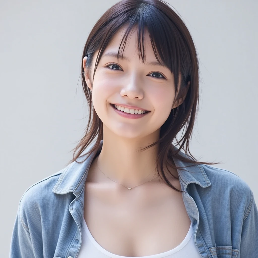 masterpiece,best quality,(Japanese girl),((Beautiful girl)),cleavage,(off shoulder:1.2),(perfect body beauty:1.2),(shy smile),From above