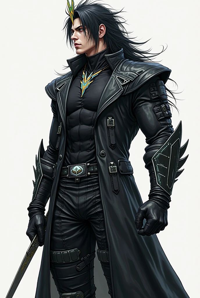 Male demon hunter long black straight hair green eyes two guns --auto --s2