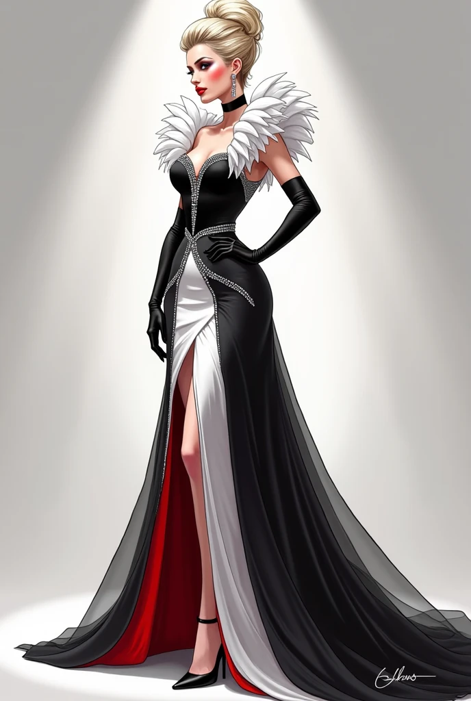 mulher de vestido e salto andando por um campo, art nouveau octane render, elegant render, Ensaio de Moda 8K, ebony rococo, in style of 3d render, wlop intrincado, estilo fantasia 8 k octane render, ensaio de alta costura, arte digital de um elegante, modelo de moda elegante, roupa intrincada, Fotografia de moda editorial, ornate and flowing