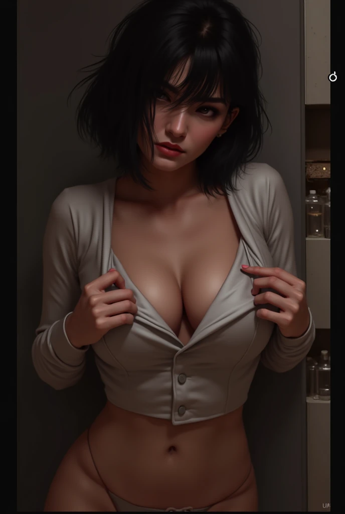 man, masculine, masculine face, attractive, muscular, ((1man)), masterpiece, absurdres, best quality ,intricate details , (shiny skin, shiny body, shiny oily luster skin, shiny hair, dark skin tone), nightfall, attractive, ((muscular)), adult, one, ((open chest)), ((no blouse)), earrings, black pants, Don't look at the view , Not looking at the view, purple blur short hair, perfect detailed face, perfect detailed hands, demon, red glowing eyes, ((MLS)), medium large shoot