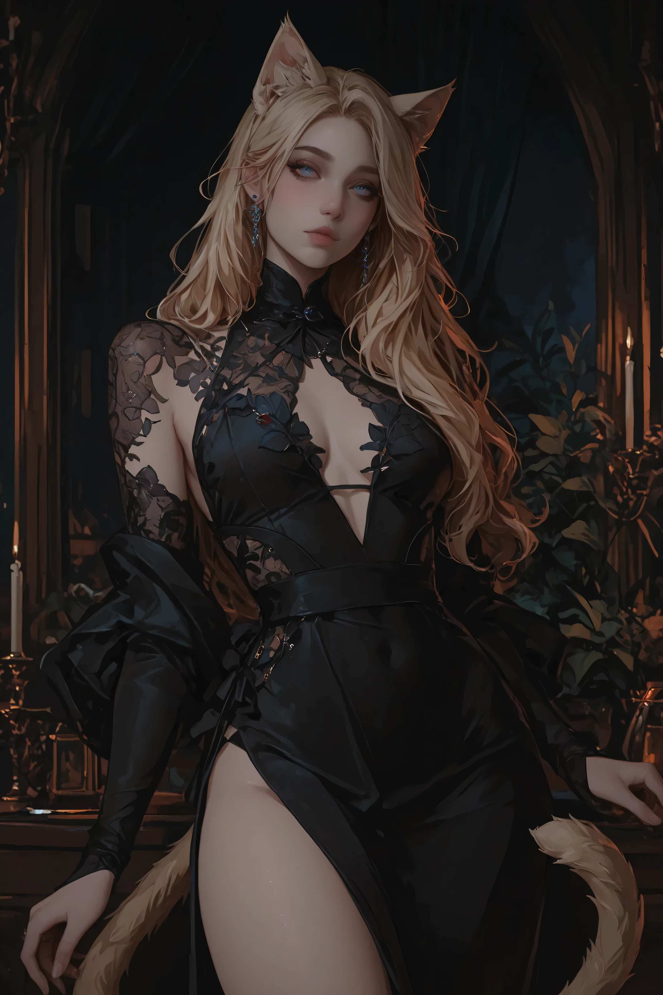 portrait Dakota Fanning, wearing sexy bee lingerie, against the background of a beehive, 2 0 3 0 s, wavy hair, intricate, elegant, highly detailed, digital painting, artstation, concept art, smooth, sharp focus, illustration, art by thomas kindkade, charlie bowater, artgerm, greg rutkowski, alphonse mucha and alexandra fomina, 36k, glittering, shining