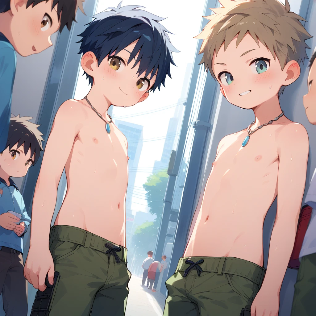 showing each other ???? off，stand facing each other,Male child,nakeness,one boy,younge boy，child-faced,infancy，young age，short round face，Flat chin，infancy,(child-faced),Spread your legs apart,belly hair,chest hair,black pubic hair,young age,Flat chin,finely detaild face,White Men's Briefs,well-muscled,orange short hair,Bright hair,White eyes,Keep your eyes wide open,nakeness,white briefs,white briefs,Abs pectoral muscles,strong and well-developed muscles,Bright,Bright and vivid colors,(depth of fields:1.2),Positive audience,looking at viewert,Spread your legs apart,the night(masutepiece, Best Quality),showing each other ???? off，stand facing each other,Male children,nakeness,and boy,younge boy，child-faced，infancy，young age，short round face，Flat chin，infancy,(child-faced),Spread your legs apart,belly hair,chest hair,pink pubic hair,young age,Flat chin,finely detaild face,White Men's Briefs,well-muscled,pink short hair,Bright hair,White eyes,Keep your eyes wide open,nakeness,white briefs,white briefs,Abs pectoral muscles,strong and well-developed muscles,,Bright,Bright and vivid colors,(depth of fields:1.2),Positive audience,looking at viewert,Spread your legs apart,
