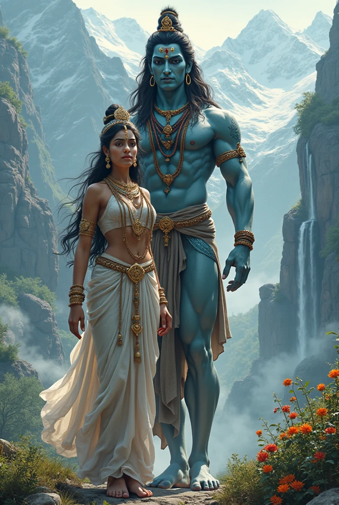 Create a lord Shiva  and wife Parvati 