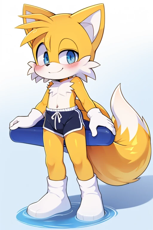 2 fois, anthro, mâle, Renard, (Miles Tails Prower, tails the Renard), yeux bleus, contexte détaillé, meilleure qualité, 1boy animal ears animal nose bag belt yeux bleus blue sky brown bag brown belt closed mouth day Renard boy Renard ears Renard tail full body furry furry mâle gloves goggles goggles on head grass hand up looking up mâle focus multiple tails outdoors red footwear shadow shoes sky smile sneakers socks solo standing tail two tails white gloves white socks yellow fur fat ass small dick fat