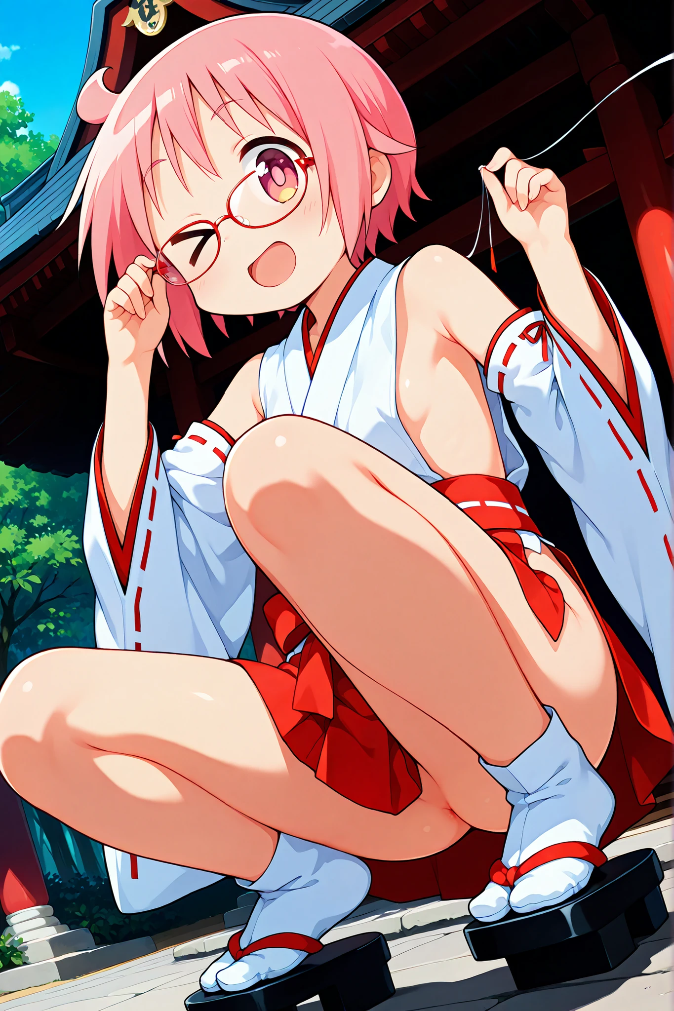 (masterpiece, Highest quality:1.4), Beautiful Face, 8k, 85mm, Absurd, (Floral Yukata:1.4), Face close-up, violet, Gardenia, Delicate girl, alone, night, View your viewers, Upper Body, Film Grain, chromatic aberration, Sharp focus, Face Light, Professional Lighting, Sophisticated, (smile:0.4), (Simple Background, Bokeh Background:1.2), detailed aspects,(((Show one breast:1.37))),((Very young and immature & Very few & Very flat chest:1.2),(Pink fashion glasses,1),(Showing anus from behind:1.2),,(((spread pussy:1.3))),((ass pov:1.2)),(((Inserting a thick erect penis into the vagina or anus:1.4))),