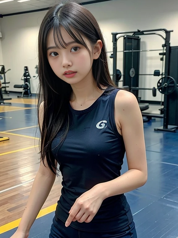 photorealistic, long_hair, realistic, solo, photorealistic, best quality, ultra high res, teeth, 1girl,
workout, (sweating), confident expression, fit body, gym equipment, energy, dynamic pose,sporting wear,
1girl,
beautiful, masterpiece, best quality, extremely detailed face, perfect lighting, 1girl, solo,
best quality, ultra high res, photorealistic,
ultra detailed,
masterpiece, best quality,<lora:irene_v3:0.8>,irene1,