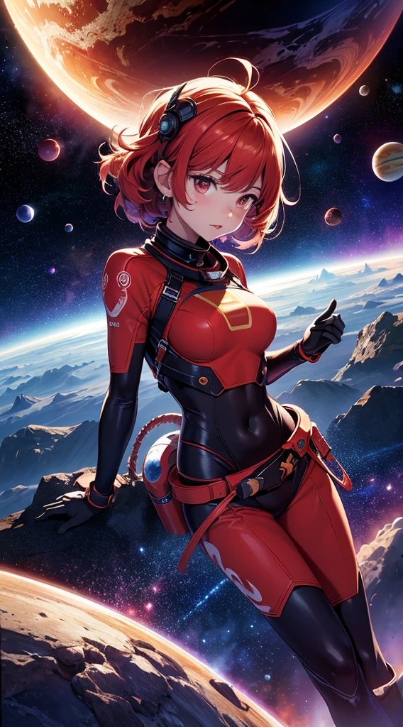 ((Best quality)), ((masterpiece)), (detailed: 1.4), Fighter pilot woman fitness body defined, half thick naked thighs, closed mouth, only in panties, muscular body parts covered by technological clothing, (((large breasts)) perfect, generous neckline, (((red clothing)), CCCP, pastel, short white hair with nasal topknot and shaved, short underwear, garter belt, tiara with metallic horns, by mucha, niji, close to real, best quality, almost naked, psychopathic, crazy face, inside an airplane cockpit, piloting, sexy pose, starry night background, outfit imitating P40 plane with shark mouth, rot rod flame tattoos, vintage, dark red bra with yellow stars, stars covering breasts, (((clothes with the colors of the flag of the Soviet Union))), Pointed shoulder pads, White eyes without pupils, HDR (High Dynamic Range),Ray Tracing,NVIDIA RTX,Super-Resolution,Unreal 5,Subsurface dispersion, PBR texture, Post-processing, Anisotropic filtering, Depth of field, Maximum clarity and sharpness, Multilayer textures, Albedo and specular maps, Surface shading, Accurate simulation of light-material interaction, Perfect proportions, Octane Render, Two-tone lighting, Wide aperture, Low ISO, White Balance, Rule of Thirds, 8K RAW, crysisnanosuit