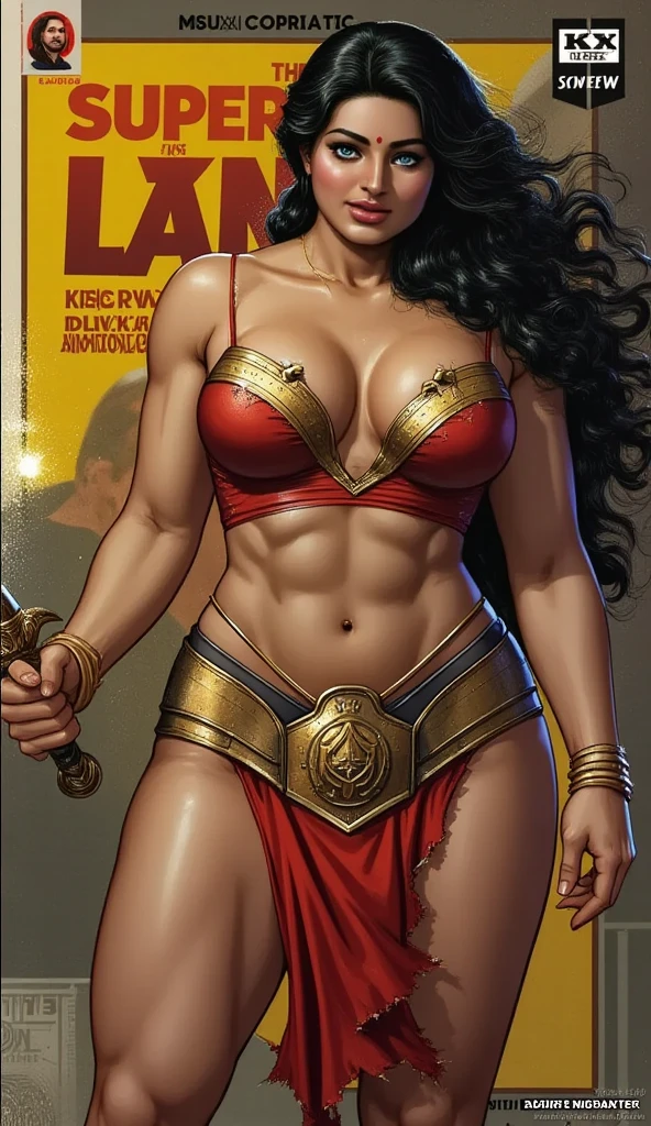 DC Comics, (emote:1), Eloise Mumford dressed as Dejah Thoris, by Frank cho and HR Geiger, barsoom, (sexy), ornate diadem, nearly naked, (1girl:1), (head shot:1.1), (dramatically angry), expressive face, Gray background, one girl