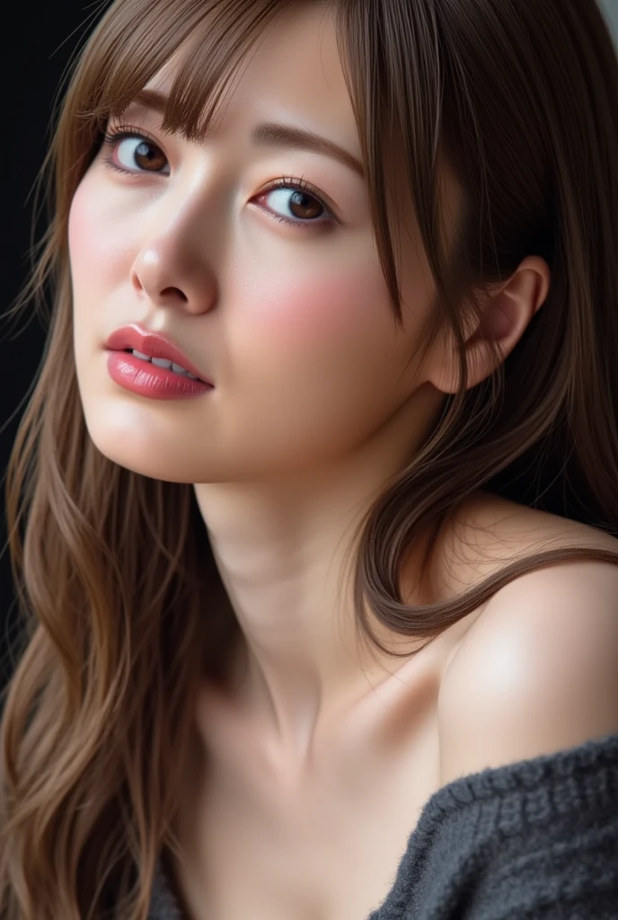 (masterpiece),(Highest quality:1.2),(Very detailed:1.2),(High resolution),(Photorealistic Stick),(RAW Photos),8K,Backlight,(Depth of written boundary),(Sleek lighting:1.2),Close-up of a naked woman,Soft portrait shots,Beautiful Japanese Women,Gorgeous face portrait,(Eye light,Sharp pupils,Detailed eye drawing,)Very beautiful face,(Detailed skin texture:1.3),Beautiful portrait,A lovely and delicate face,Beautiful young Japanese woman,Look this way,front,(POV shot),(sleepy),(orgasm,ecstasy,ascension):1.8,ahegao:1.6