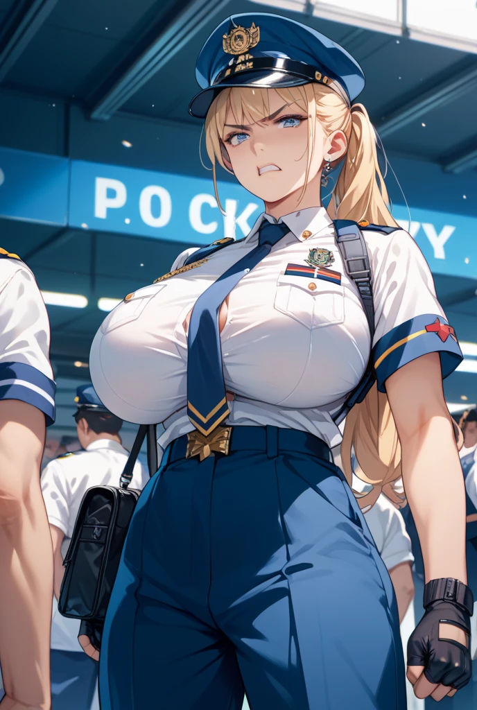 Score_9, score_8_up, score_7_up, source_anime, 5_fingers, gyaru, pink hair, blonde hair, multicolored hair, huge saggy breasts, multiple girls, group picture, 4girls, standing aligned, (salute), gold earrings, large breasts, jewelry, military cap, (military uniform), (epaulette), jacket, harness, thigh strap, black thigh boots, (layered skirt), miniskirt, evil smile, smirk, dark theme, dark persona, skindentation, wide hips,