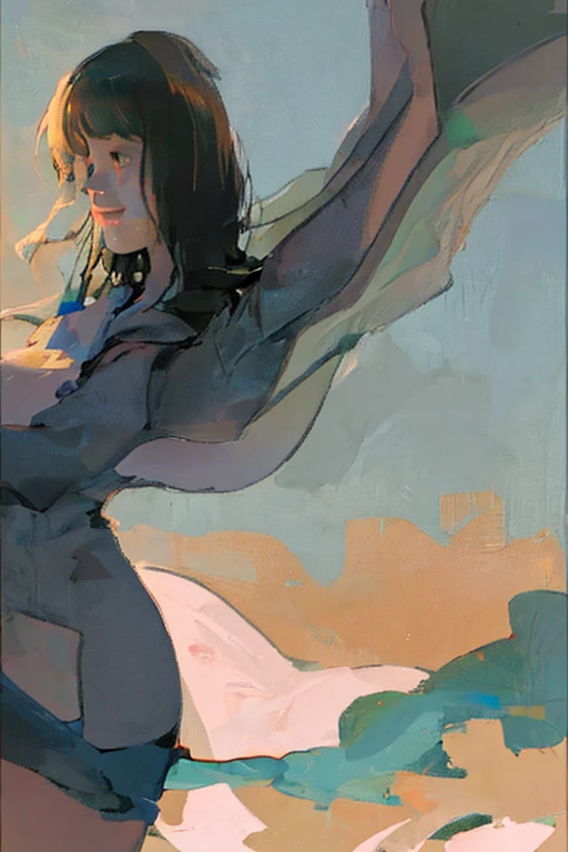 Lucky nudist jumping、Severely torn clothes are scattered around、Unstable buoyancy sandstorm、Amazing dynamism、Amazing Angle、