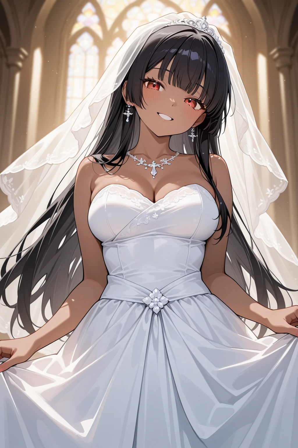 Ultra qualidade,Melhor qualidade,High definition,1 mulher, sozinho, Mulher de pele escura, cabelo preto, pele escura, seios grandes, sensual, casamento dress costume, casamento, retrato, joia, parted lips, olhos escuros, brincos, procurando o espectador, fundo do parque com flores rosas,seios enormes, pequena amostra, sensual, pele de azeitona, pele escura, segurando seios, Papel de parede, Linda noiva sexy,olhos escuros, perfect retrato